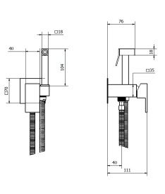 Гігієнічний душ із змішувачем Teorema хром 19262 11