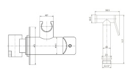 Гигиенический душ со смесителем VBI Milano хром VBI-050105CH