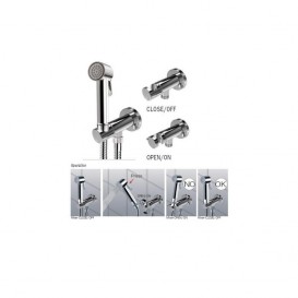 Гігієнічний душ з вбудованим прогресивним змішувачем Bossini Paloma Flat латунь хром E37015B00030015