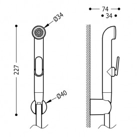 Гигиенический душ Tres Especial с настенным держателем хром 29995001