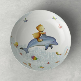 Глубокая тарелка детская Villeroy & Boch New Happy as a Bear 18,5 см премиум фарфор 14-8664-2752