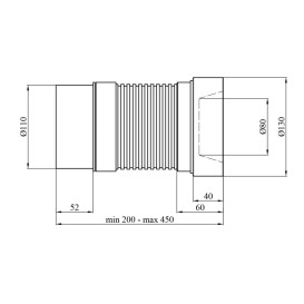 Гофра для унитаза Kroner KRP GA110P пластик белый CV033593