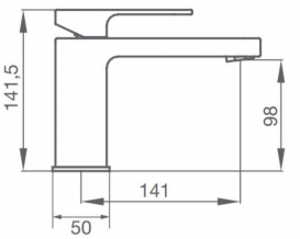 Смеситель для раковины однорычажный с донным клапаном GRB коллекция Despertar хром 85510870
