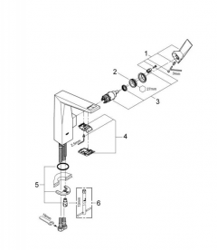 Змішувач для раковини одноважеля Grohe колекція Allure Brilliant хром 23112000