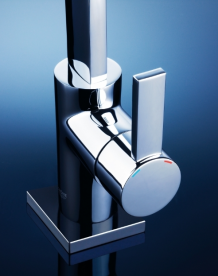 Смеситель для раковины однорычажный с донным клапаном Grohe коллекция Allure хром 32146000