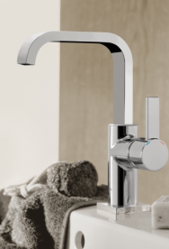 Смеситель для раковины однорычажный с донным клапаном Grohe коллекция Allure хром 32146000