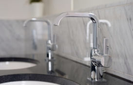 Смеситель для раковины однорычажный с донным клапаном Grohe коллекция Allure хром 32146000