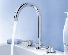 Змішувач для раковини Двохважеля з донним клапаном прихований Grohe колекція Concetto хром 20216001