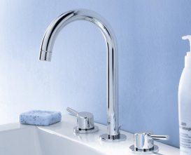 Змішувач для раковини Двохважеля з донним клапаном прихований Grohe колекція Concetto хром 20216001