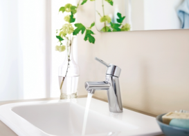 Смеситель для раковины однорычажный с донным клапаном Grohe коллекция Concetto хром 32204001