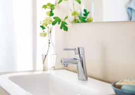 Змішувач для раковини одноважеля з донним клапаном Grohe колекція Concetto хром 3220410E