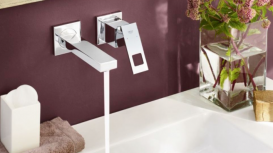 Смеситель для раковины однорычажный настенный Grohe коллекция Eurocube хром 19895000
