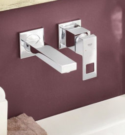 Смеситель для раковины однорычажный настенный Grohe коллекция Eurocube хром 19895000