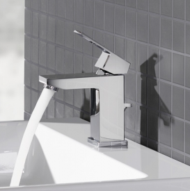 Смеситель для раковины однорычажный с донным клапаном Grohe коллекция Eurocube хром 2312700E
