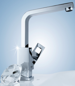 Змішувач для раковини одноважеля з донним клапаном Grohe колекція Eurocube хром 23135000