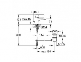 GROHE Get Смеситель однорычажный для биде 32885000