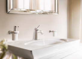 Змішувач для раковини одноважеля з донним клапаном Grohe колекція Grandera хром 23303000