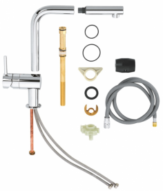 Змішувач для кухні з висувною лійкою Grohe Minta змішувач 32168000