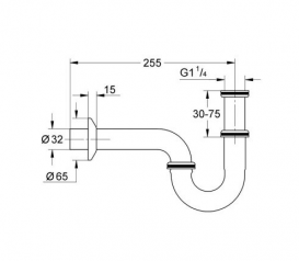 Grohe Сифон для раковины трубчатый 28947000