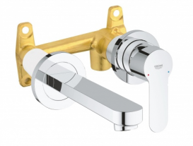 Смеситель для раковины однорычажный настенный Grohe коллекция BauEdge хром 20474000