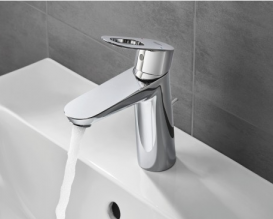 Смеситель для раковины однорычажный с донным клапаном Grohe колекция BauLoop хром 23335000