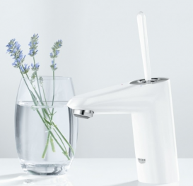 Смеситель для раковины с джойстиком с донным клапаном Grohe Eurodisc Joy белый 23425LS0