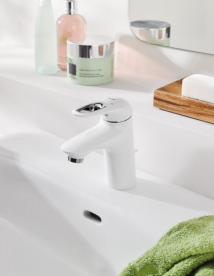 Смеситель для раковины однорычажный с донным клапаном Grohe колекция Eurostyle New белый 33558LS3