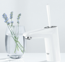 Смеситель для раковины с джойстиком с донным клапаном Grohe Eurodisc Joy белый 23427LS0