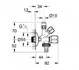 Кутовий вентиль Grohe 22036000