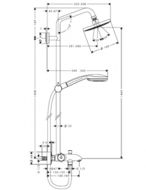 Hansgrohe Croma 100 EcoSmart Showerpipe Душевая система 27144000