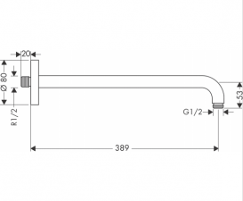 Hansgrohe Душевой кронштейн 27413800