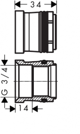 Hansgrohe ECOSTAT Адаптер для шаровых 2026000