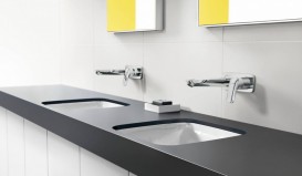Смеситель для раковины однорычажный настенный скрытый Hansgrohe коллекция Logis хром 71220000