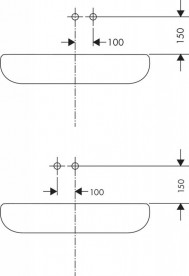 Смеситель для раковины однорычажный настенный скрытый Hansgrohe коллекция Logis хром 71220000