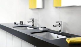 Змішувач для раковини одноважеля з донним клапаном Hansgrohe колекція Metris S хром 31060000