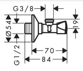 Hansgrohe Metropol E Вентиль угловой 13902000