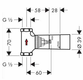 Hansgrohe Скрытая часть запорного вентиля 15974180