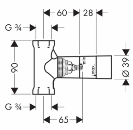 Hansgrohe Скрытая часть запорного вентиля 15970180