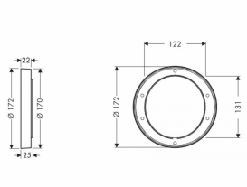 Hansgrohe Удлинитель наружной части 13596000