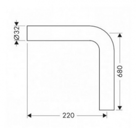 Hansgrohe Кутовий патрубок 90 ° 53646000