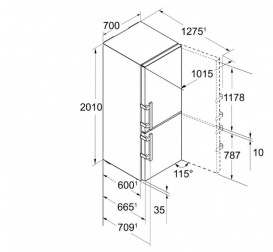 Холодильник двухкамерный Liebherr CBNPes 5758 Premium BioFresh NoFrost нержавеющая сталь SmartSteel/легированная сталь SmartSteel CBNPes 5758-20 001