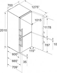 Холодильник двокамерний Liebherr CNef 5745 Comfort NoFrost нержавіюча сталь з покриттям SmartSteel/сталь сріблястий CNef 5745