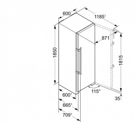 Холодильник однокамерный Liebherr KBef 4330 Comfort BioFresh нержавеющая сталь с покрытием SmartSteel/сталь KBef 4330-21 001