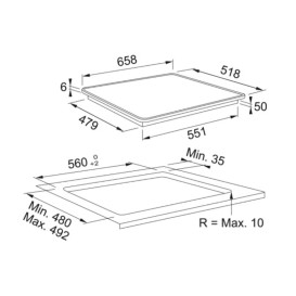 Индукционная варочная поверхность Franke Maris FMA 654 I FP XS черное стекло/нержавеющая сталь 108.0675.410