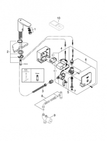 Інфрачервоний кран для раковини Grohe Euroeco Cosmopolitan E без змішування хром 36384000
