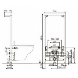 Инсталляция для биде Ravak 1200 X01561