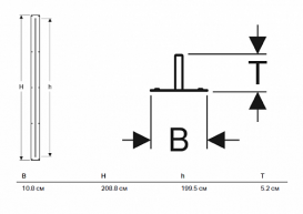Інсталяція для душових перегородок Geberit 208,8 см 154.281.00.1