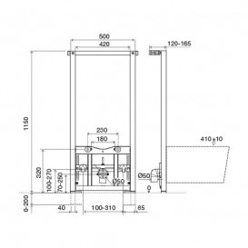 Инсталляция для крепления подвесного биде Volle 131115