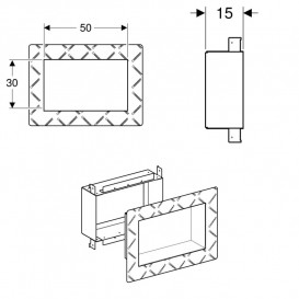 Инсталляция Geberit Duofix для системы хранения в нише 111.594.00.1