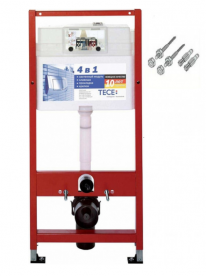 Інсталяція ТЕСЕ 940001 + підвісний безободковий унітаз PONSI Surf з кришкою у комплекті BC SUR L VASO 0001 / BS SUR L 0001